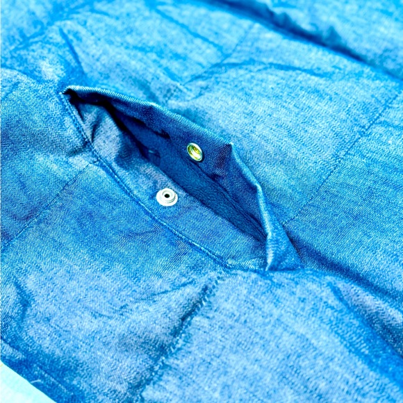 GAP UA Tokyo Collab | Men’s Down Puffer Jacket | Size Large | Blue Denim & Black - Picture 9 of 11